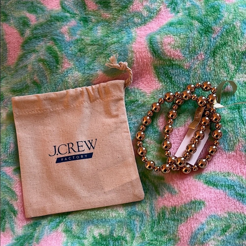 J. Crew Factory Gold Beaded Necklace
